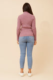 CKM June Solid Knit Jumper Wild Rose