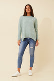 CKM Kamari Wool Blend Knit Pullover Ivy