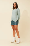 CKM Kamari Wool Blend Knit Pullover Ivy