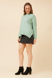 CKM Kamari Wool Blend Knit Jumper Mint