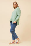 CKM Kamari Wool Blend Knit Jumper Mint