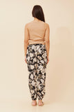 CKM Leaf Print Jogger Pants Black