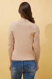 CKM Petunia Turtle Neck Knit Jumper Beige