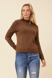 CKM Petunia Turtle Neck Knit Jumper Chocolate