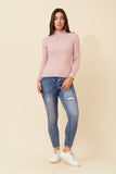 CKM June Solid Knit Jumper Mistry Rose