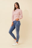 CKM June Solid Knit Jumper Mistry Rose