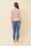 CKM June Solid Knit Jumper Mistry Rose