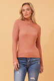 CKM June Solid Knit Jumper Rosewood