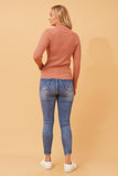 CKM June Solid Knit Jumper Rosewood