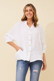 CKM Leyton Linen Wmns Shirt White