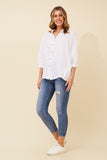 CKM Leyton Linen Wmns Shirt White