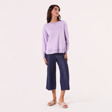 Amyic Embroidery Sweatshirt Lilac