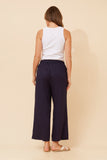 CKM Loxana Linen Blend Pants Navy