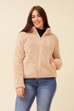 CKM Teddy Faux Fur Jacket Deep Beige