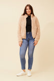 CKM Teddy Faux Fur Jacket Deep Beige