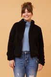 CKM Lyn Teddy Fur Jacket Black