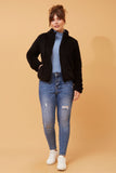 CKM Lyn Teddy Fur Jacket Black