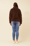 CKM Teddy Faux Fur Jacket Chocolate