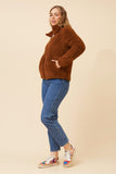 CKM Teddy Faux Fur Jacket Cinnamon