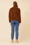 CKM Teddy Faux Fur Jacket Cinnamon