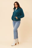 CKM Teddy Faux Fur Jacket Deep Teal