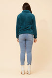 CKM Teddy Faux Fur Jacket Deep Teal