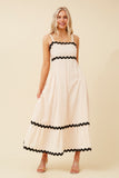 CKM Makenna Ric Rac Maxi Dress Nougat