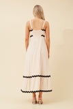 CKM Makenna Ric Rac Maxi Dress Nougat