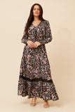CKM Marrakech Paisley Print Maxi Dress Black