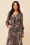 CKM Marrakech Paisley Print Maxi Dress Black