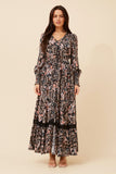 CKM Marrakech Paisley Print Maxi Dress Black
