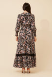 CKM Marrakech Paisley Print Maxi Dress Black