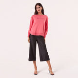 Amyic Embroidery Sweatshirt Melon