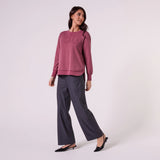 Amyic Embroidery Sweatshirt Mulberry