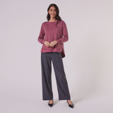 Amyic Embroidery Sweatshirt Mulberry