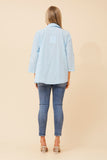 Bottega Moda Ninetta Floral Embroidered Shirt Light Blue