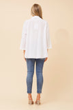 Bottega Moda Ninetta Floral Embroidered Shirt White