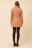 CKM Double Breasted Coat w Gold Buttons Camel