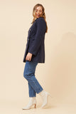 CKM Double Breasted Coat w Gold Buttons Navy