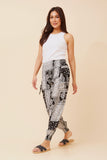 CKM Patchwork Print Harem Pants Black & White
