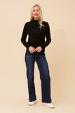 CKM Petunia Turtle Neck Knit Jumper Black