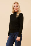 CKM Petunia Turtle Neck Knit Jumper Black