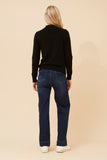 CKM Petunia Turtle Neck Knit Jumper Black