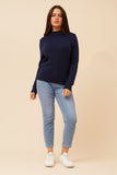 CKM Petunia Turtle Neck Knit Jumper Navy