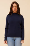 CKM Petunia Turtle Neck Knit Jumper Navy