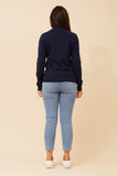 CKM Petunia Turtle Neck Knit Jumper Navy