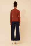 CKM Petunia Turtle Neck Knit Jumper Rust