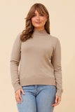 CKM Petunia Turtle Neck Knit Jumper Taupe