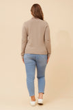 CKM Petunia Turtle Neck Knit Jumper Taupe