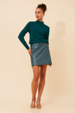 CKM Petunia Turtle Neck Knit Jumper Teal